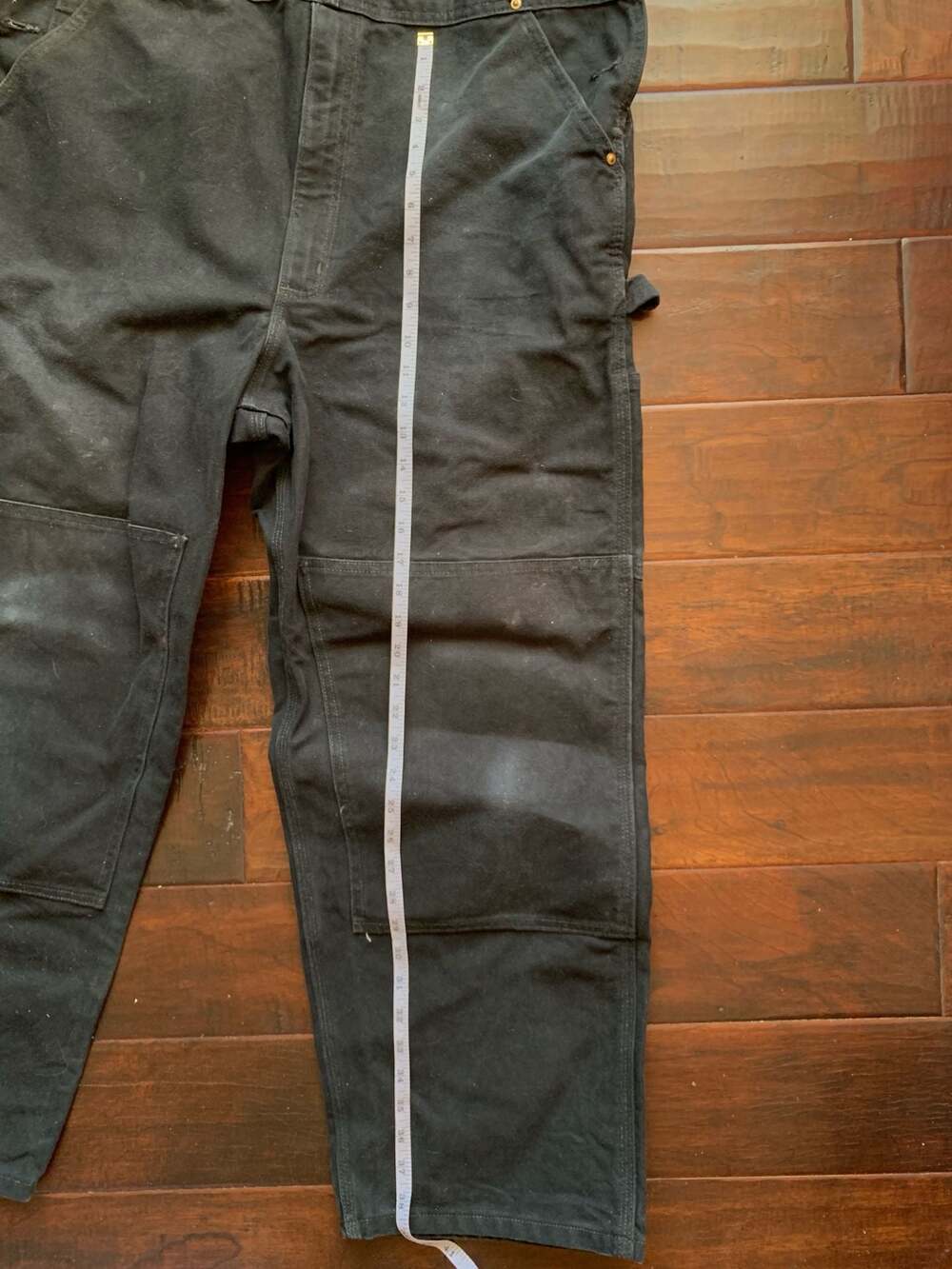 Carhartt R01 Black Double-Front Bib Overalls 42x30 - Picture 8 of 9